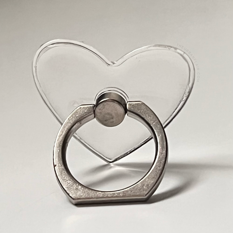 Clear Heart Shaped Ring Grip