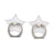 Plain Clear Star Shape Ring Grip Holder For iPhone or Galaxy 360 Phone Stand With Silver Ring