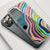 Colorful Abstract Lines Clear Case For iPhone 13 Pro Max 12 Mini 11 Pro XR 7 8 Plus SE 2022 Phone Case With Aesthetic Retro Design Feat