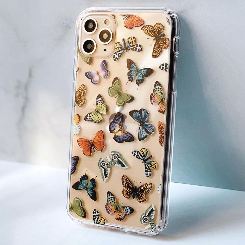 Aesthetic Butterfly Collage Clippings Clear Phone Case For iPhone 13 Pro  Max 12