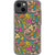 Colorful Flower Doodles Clear Phone Case