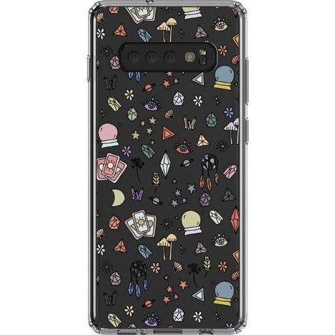 Galaxy S10 Plus Colorful Mystic Doodles Clear Phone Case - The Urban Flair