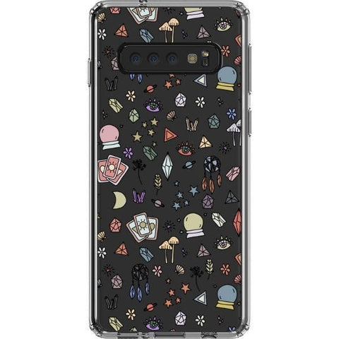 Galaxy S10 Colorful Mystic Doodles Clear Phone Case - The Urban Flair