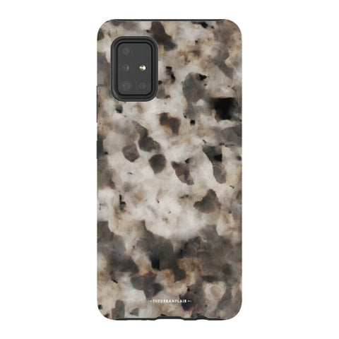 Cool Brown Tortoise Shell Print Tough Phone Case Galaxy A51 5G Satin [Semi-Matte] exclusively offered by The Urban Flair