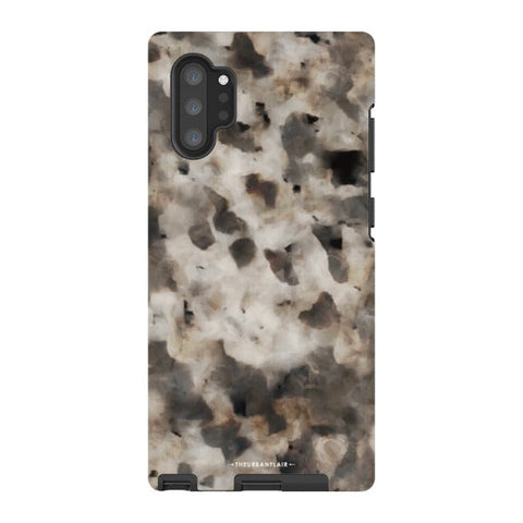 Cool Brown Tortoise Shell Print Tough Phone Case Galaxy Note 10 Plus Satin [Semi-Matte] exclusively offered by The Urban Flair