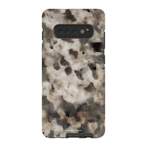 Cool Brown Tortoise Shell Print Tough Phone Case Galaxy S10 Plus Satin [Semi-Matte] exclusively offered by The Urban Flair