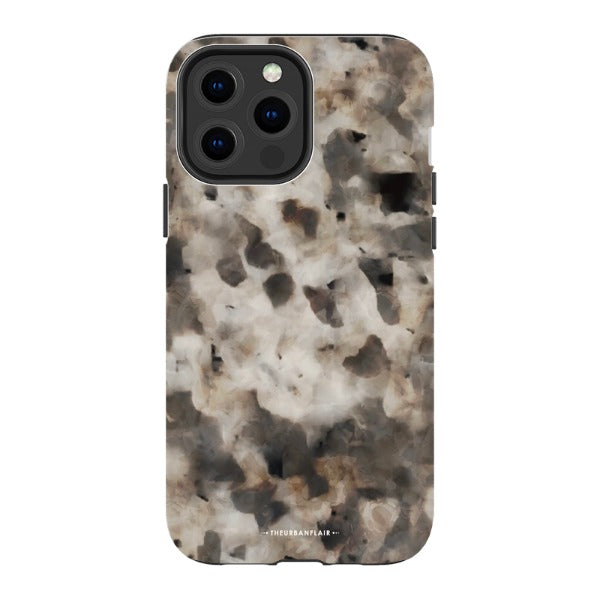 Cool Brown Tortoise Shell Print Tough Phone Case for Apple