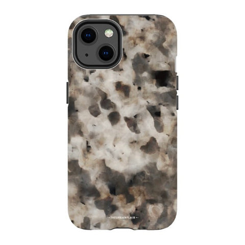 Cool Brown Tortoise Shell Print Tough Phone Case iPhone 13 Satin [Semi-Matte] exclusively offered by The Urban Flair