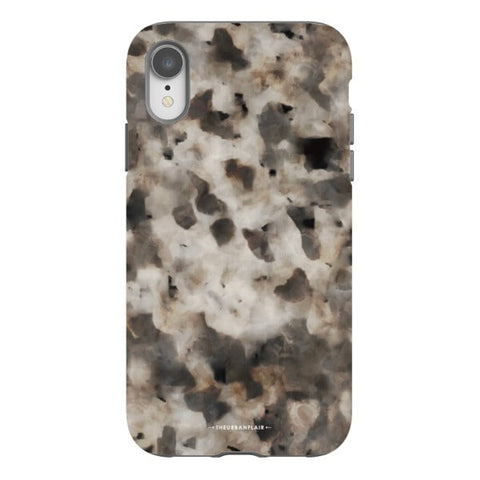Cool Brown Tortoise Shell Print Tough Phone Case iPhone XR Gloss [High Sheen] exclusively offered by The Urban Flair
