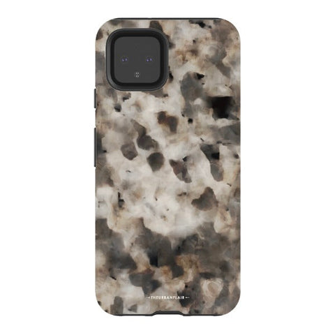 Cool Brown Tortoise Shell Print Tough Phone Case Pixel 4 Satin [Semi-Matte] exclusively offered by The Urban Flair