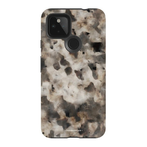 Cool Brown Tortoise Shell Print Tough Phone Case Pixel 4A 5G Satin [Semi-Matte] exclusively offered by The Urban Flair