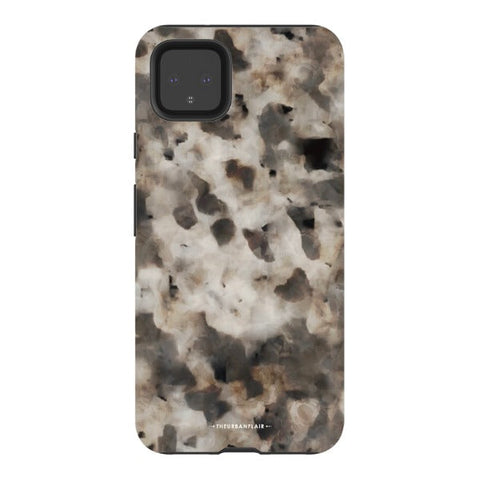Cool Brown Tortoise Shell Print Tough Phone Case Pixel 4XL Satin [Semi-Matte] exclusively offered by The Urban Flair