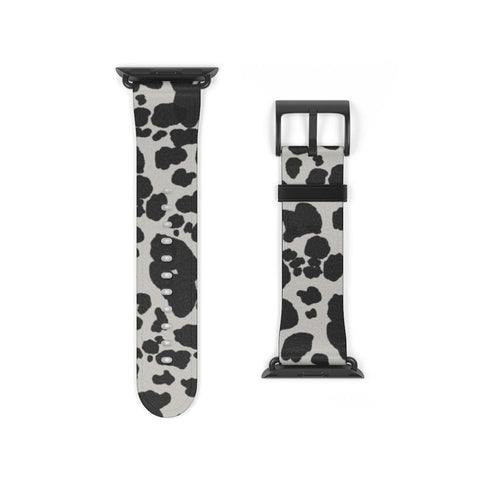Shop The Cow Print Apple Watch Band Exclusively at The Urban Flair - Trendy Faux/Vegan Leather iWatch Straps - Affordable Replacements Bands For Women