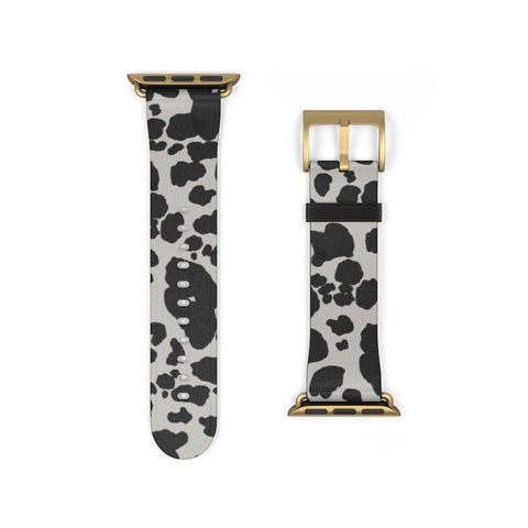 Shop The Cow Print Apple Watch Band Exclusively at The Urban Flair - Trendy Faux/Vegan Leather iWatch Straps - Affordable Replacements Bands For Women