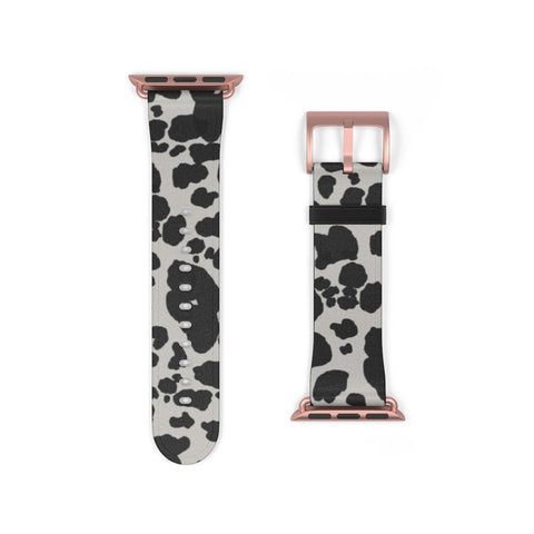 Shop The Cow Print Apple Watch Band Exclusively at The Urban Flair - Trendy Faux/Vegan Leather iWatch Straps - Affordable Replacements Bands For Women