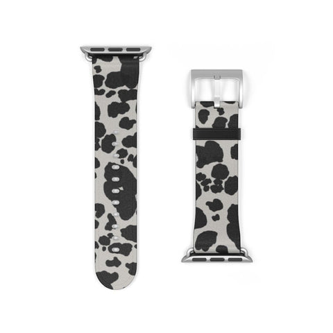 Shop The Cow Print Apple Watch Band Exclusively at The Urban Flair - Trendy Faux/Vegan Leather iWatch Straps - Affordable Replacements Bands For Women