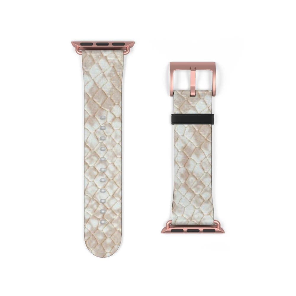 Cream Snakeskin Apple Watch Band by The Urban Flair