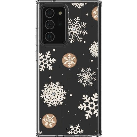 Note 20 Ultra Cream Snowflakes Clear Phone Case - The Urban Flair