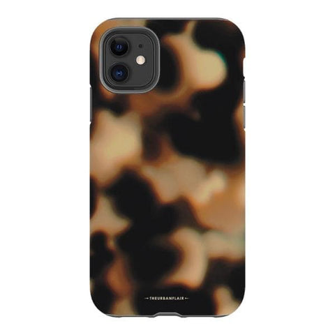 iPhone 11 Gloss (High Sheen) Creamy Tortoise Shell Tough Phone Case - The Urban Flair