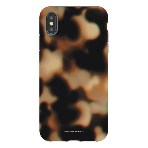 iPhone XS Max Satin (Semi-Matte) Creamy Tortoise Shell Tough Phone Case - The Urban Flair