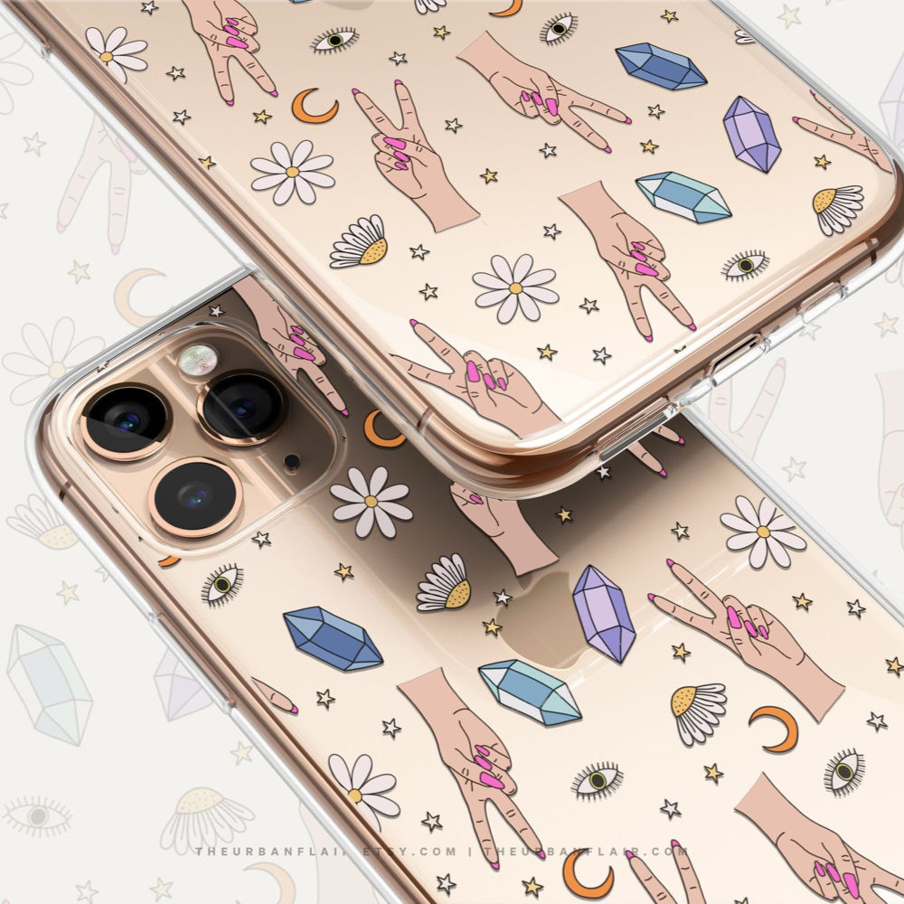 Cute Aesthetic Doodles Clear Phone Case for Apple iPhone 15 (& more!)– The  Urban Flair
