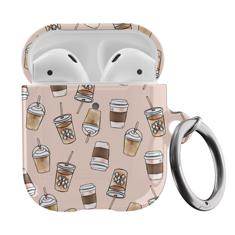 Shop The Cute Coffee AirPods Case Exclusively at The Urban Flair - Trendy Aesthetic Covers Available For Your Original Apple AirPods and AirPods Pro Feat
