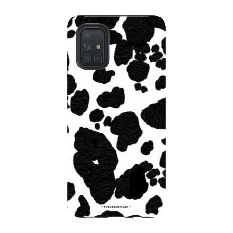 Galaxy A71 4G Gloss (High Sheen) Cute Cow Print Tough Phone Case - The Urban Flair