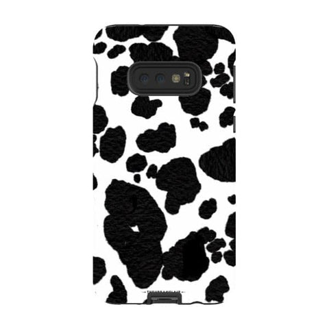 Galaxy S10e Satin (Semi-Matte) Cute Cow Print Tough Phone Case - The Urban Flair