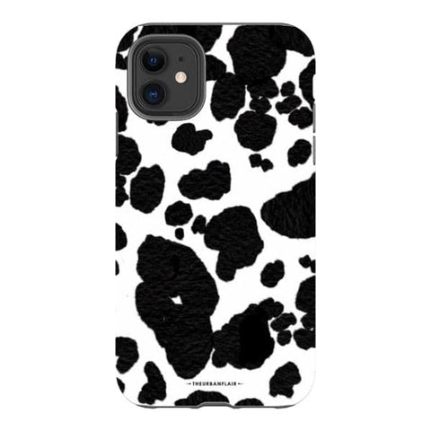 iPhone 11 Gloss (High Sheen) Cute Cow Print Tough Phone Case - The Urban Flair