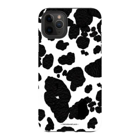 iPhone 11 Pro Max Satin (Semi-Matte) Cute Cow Print Tough Phone Case - The Urban Flair