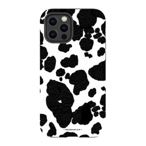 iPhone 12 Pro Satin (Semi-Matte) Cute Cow Print Tough Phone Case - The Urban Flair
