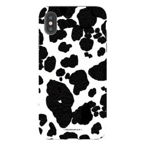 iPhone XS Max Satin (Semi-Matte) Cute Cow Print Tough Phone Case - The Urban Flair