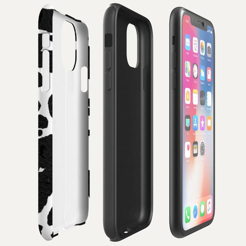 Cute Cow Print Case For iPhone 13 12 Mini 11 Pro Max XR XS Max 7 8 Plus SE 2020 Tough  Galaxy S10 S20 S21 Ultra Cover With Design Feat