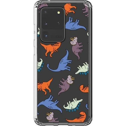 Cute Dinosaur Clear Phone Case for your Galaxy S20 Ultra exclusively at The Urban Flair