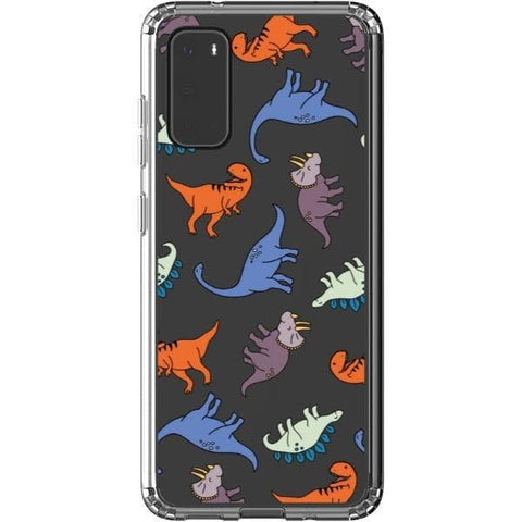 Cute Dinosaur Clear Phone Case for your Galaxy S20 exclusively at The Urban Flair