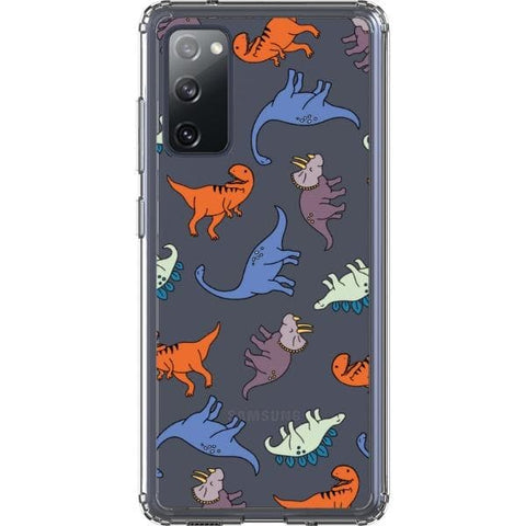 Cute Dinosaur Clear Phone Case for your Galaxy S20 FE exclusively at The Urban Flair