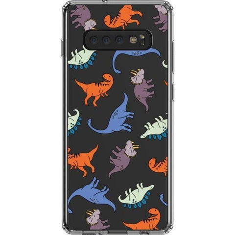 Galaxy S10 Plus Cute Dinosaur Clear Phone Case - The Urban Flair