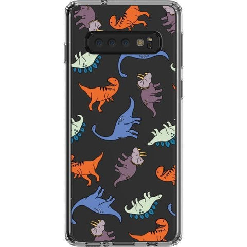 Galaxy S10e Cute Dinosaur Clear Phone Case - The Urban Flair