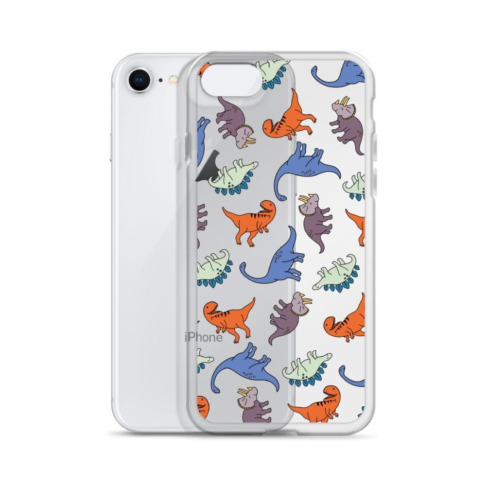 Cute Dinosaur Clear Phone Case for Apple iPhone 15 (& more!) The Urban  Flair