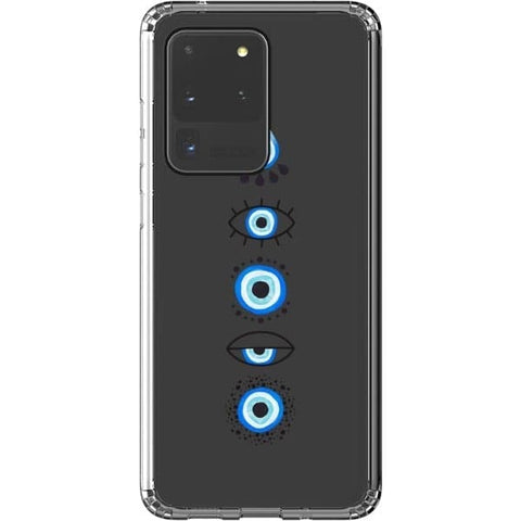 Galaxy S20 Ultra Cute Evil Eyes Clear Phone Case - The Urban Flair