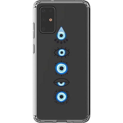 Galaxy S20 Plus Cute Evil Eyes Clear Phone Case - The Urban Flair