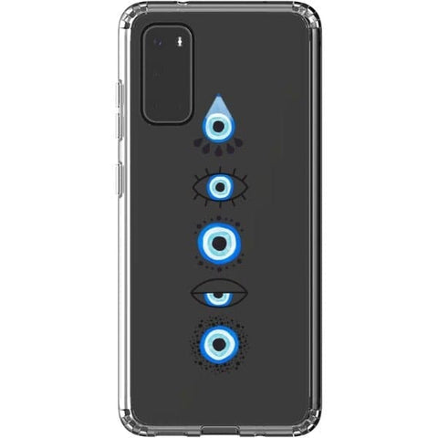 Galaxy S20 Cute Evil Eyes Clear Phone Case - The Urban Flair