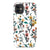 iPhone 11 Satin (Semi-Matte) Cute Fall Watercolor Flowers Tough Phone Case - The Urban Flair