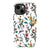 iPhone 13 Mini Satin (Semi-Matte) Cute Fall Watercolor Flowers Tough Phone Case - The Urban Flair