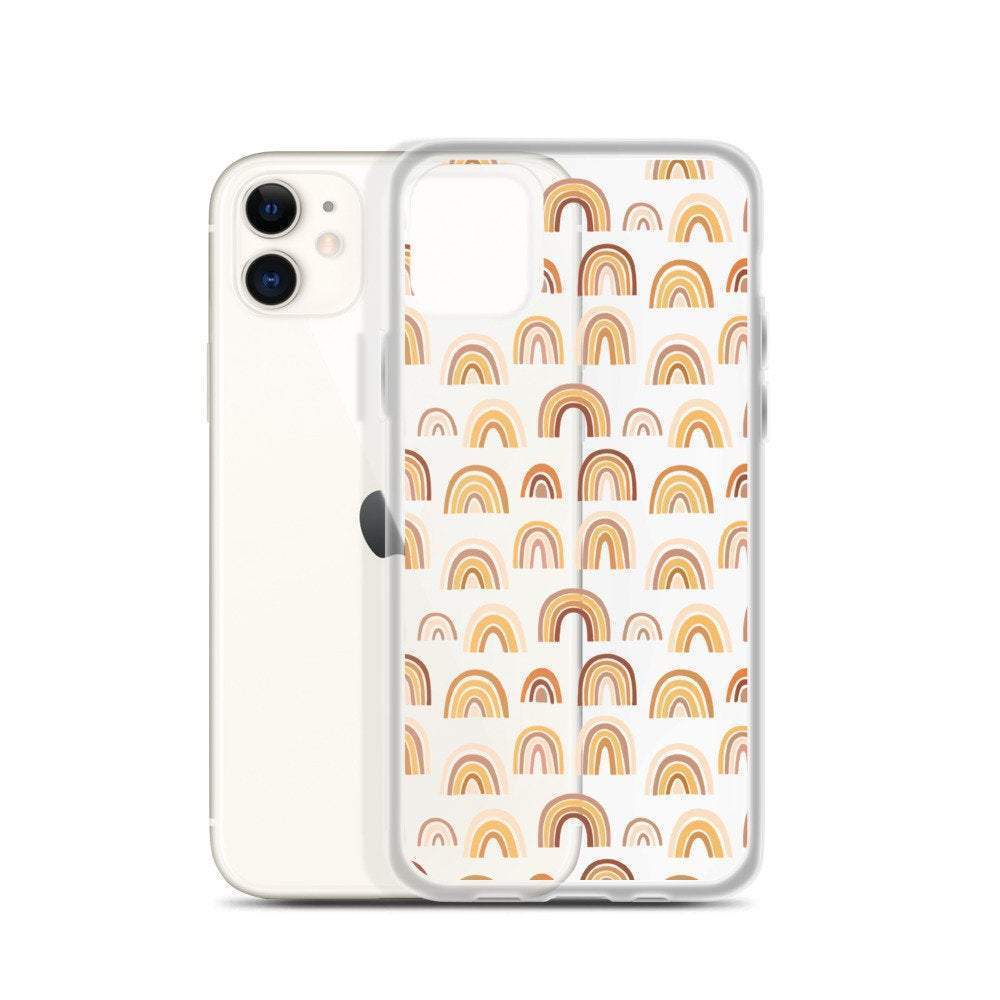 in rainbows phone case Cute Modern Rainbows Clear Phone Case for Apple iPhone 15 (& more!)– The  Urban Flair