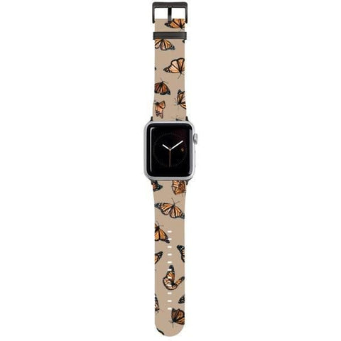 Shop The Cute Monarch Butterfly Apple Watch Band Exclusively at The Urban Flair - Trendy Faux/Vegan Leather iWatch Straps - Affordable Replacements Bands For Women
