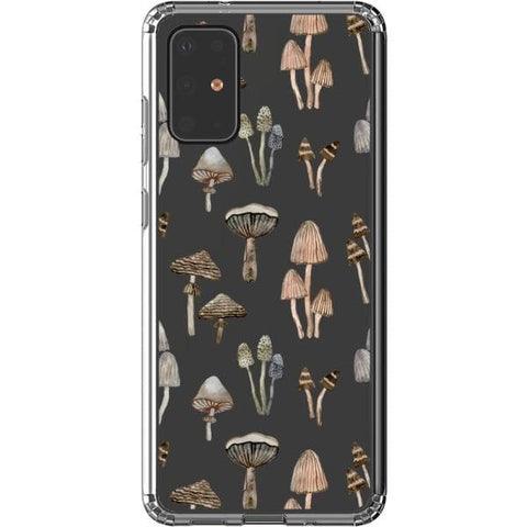 Galaxy S20 Plus Cute Neutral Mushrooms Clear Phone Case - The Urban Flair