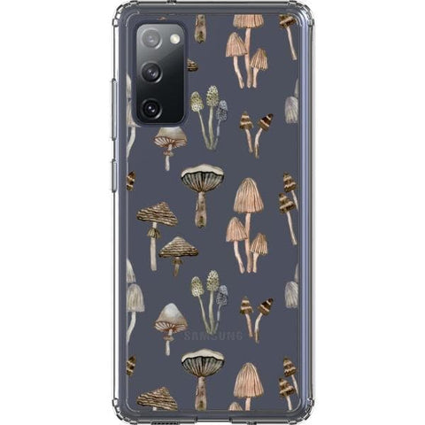 Galaxy S20 FE Cute Neutral Mushrooms Clear Phone Case - The Urban Flair