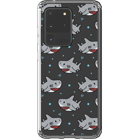 Cute Shark Clear Phone Case for your Galaxy S20 Ultra exclusively at The Urban Flair