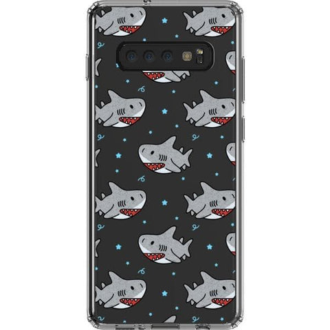 Galaxy S10 Plus Cute Shark Clear Phone Case - The Urban Flair